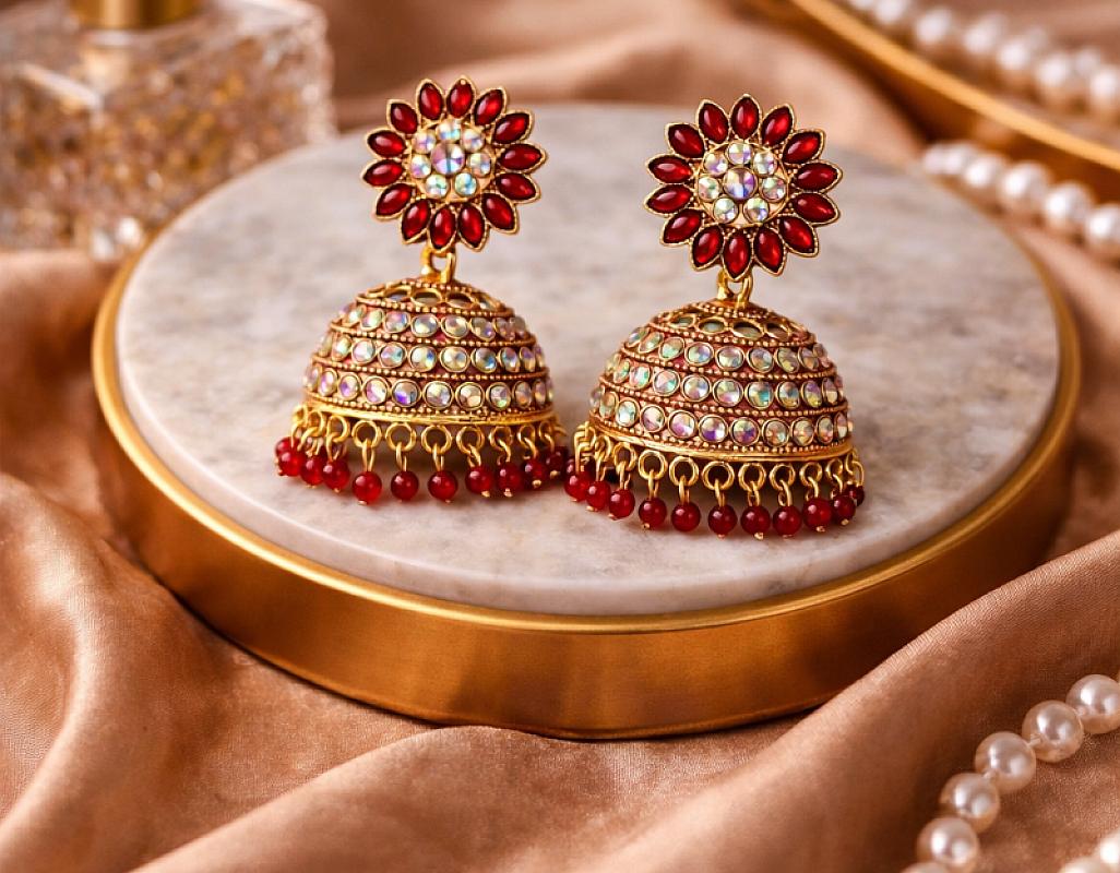 Red Jhumka