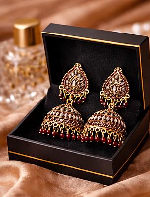 Brown Gold Jhumka