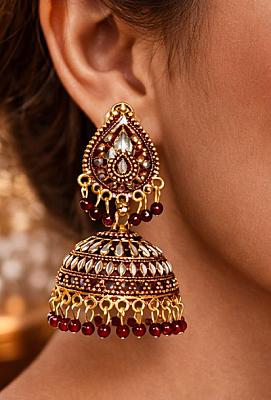 Brown Gold Jhumka