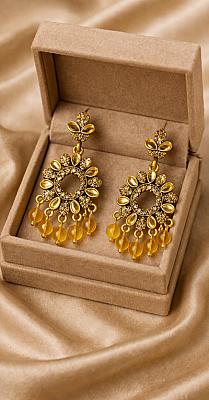 Silver Chandbali Earrings