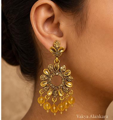 Silver Chandbali Earrings