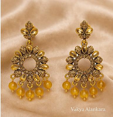 Silver Chandbali Earrings