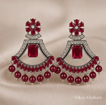 Silver Chandbali Earrings