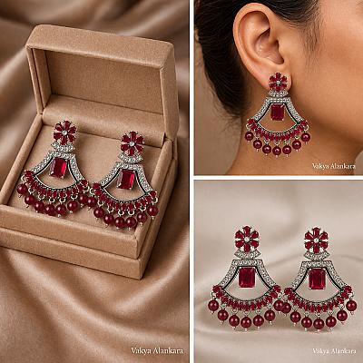 Silver Chandbali Earrings