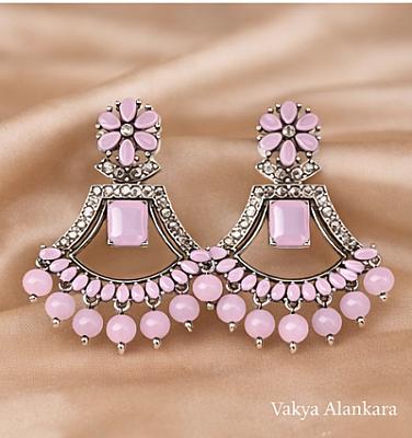 Silver Chandbali Earrings