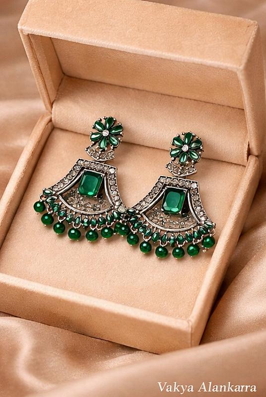 Silver Chandbali Earrings