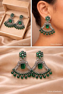 Silver Chandbali Earrings
