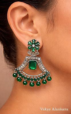 Silver Chandbali Earrings