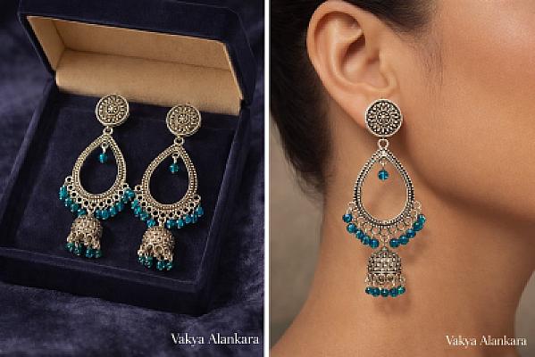 Silver Chandbali Earrings