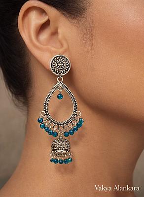 Silver Chandbali Earrings