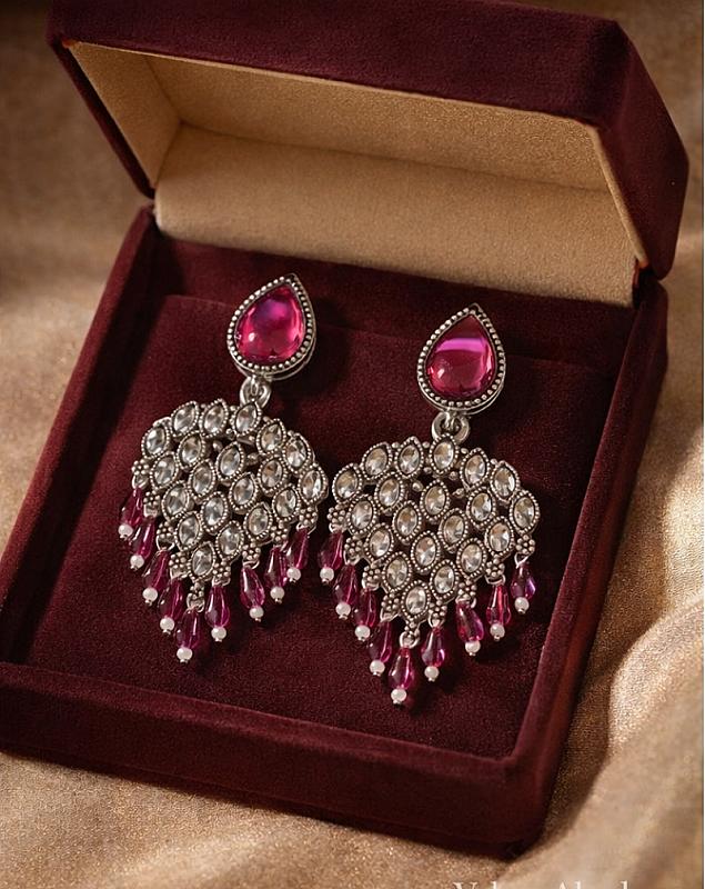 Silver Chandbali Earrings
