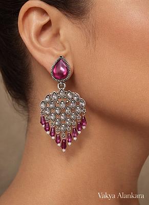 Silver Chandbali Earrings