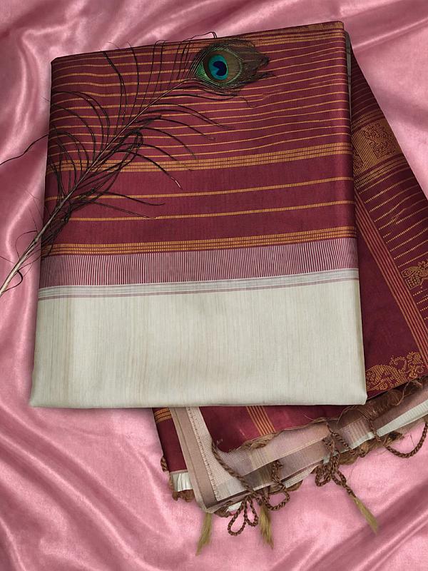 Vakya Semi Silk Saree Gray