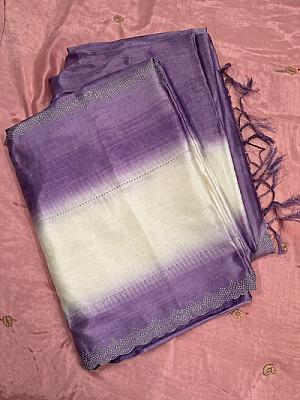 Malai Silk Saree(Blue & White Color) 