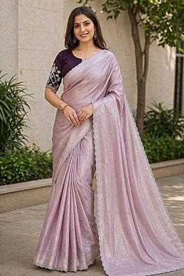 Lavender Georgette Saree