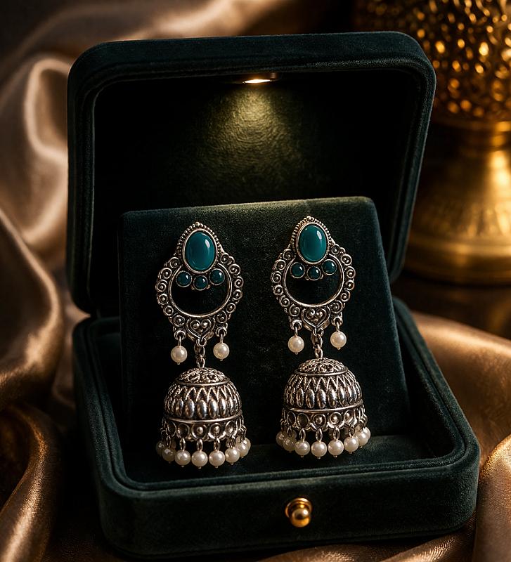 Peacock Earcuff Jhumka