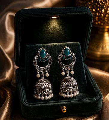 Peacock Earcuff Jhumka