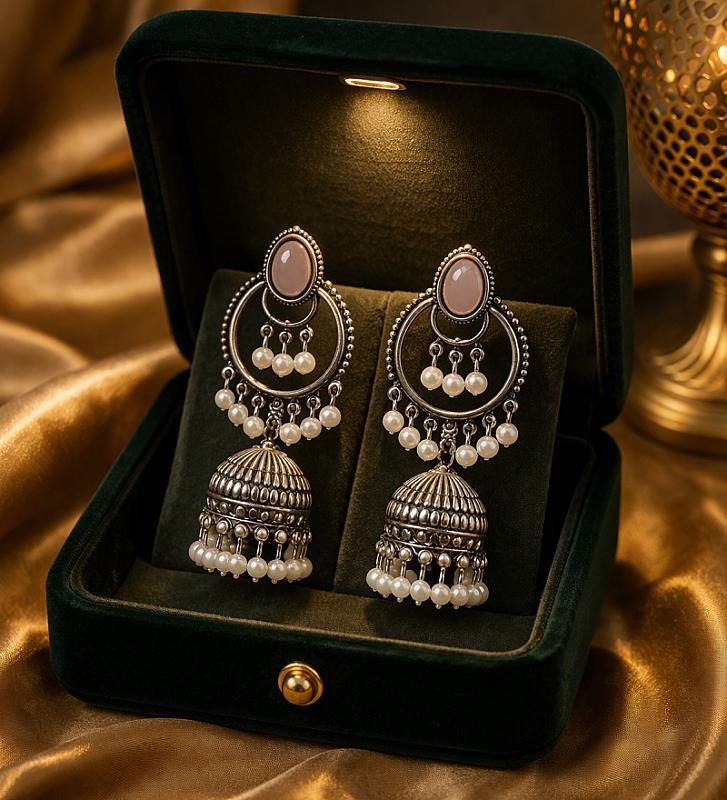 Peacock Earcuff Jhumka