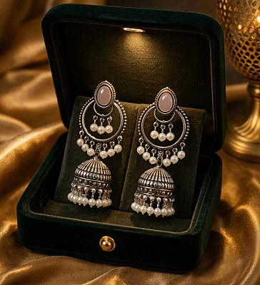 Peacock Earcuff Jhumka