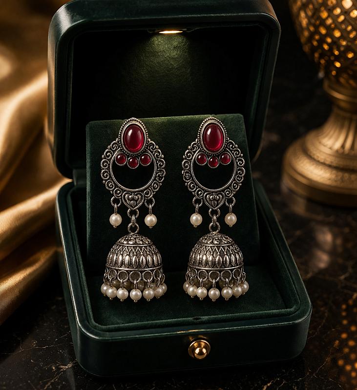 Peacock Earcuff Jhumka