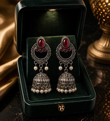 Peacock Earcuff Jhumka