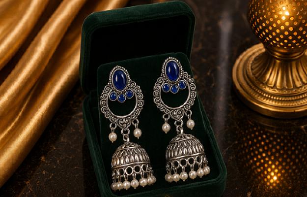 Peacock Earcuff Jhumka