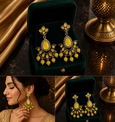 Pearl Chandbali Earring