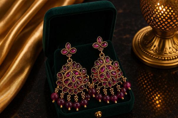 Pearl Chandbali Earring