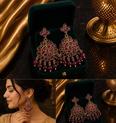 Pearl Chandbali Earring