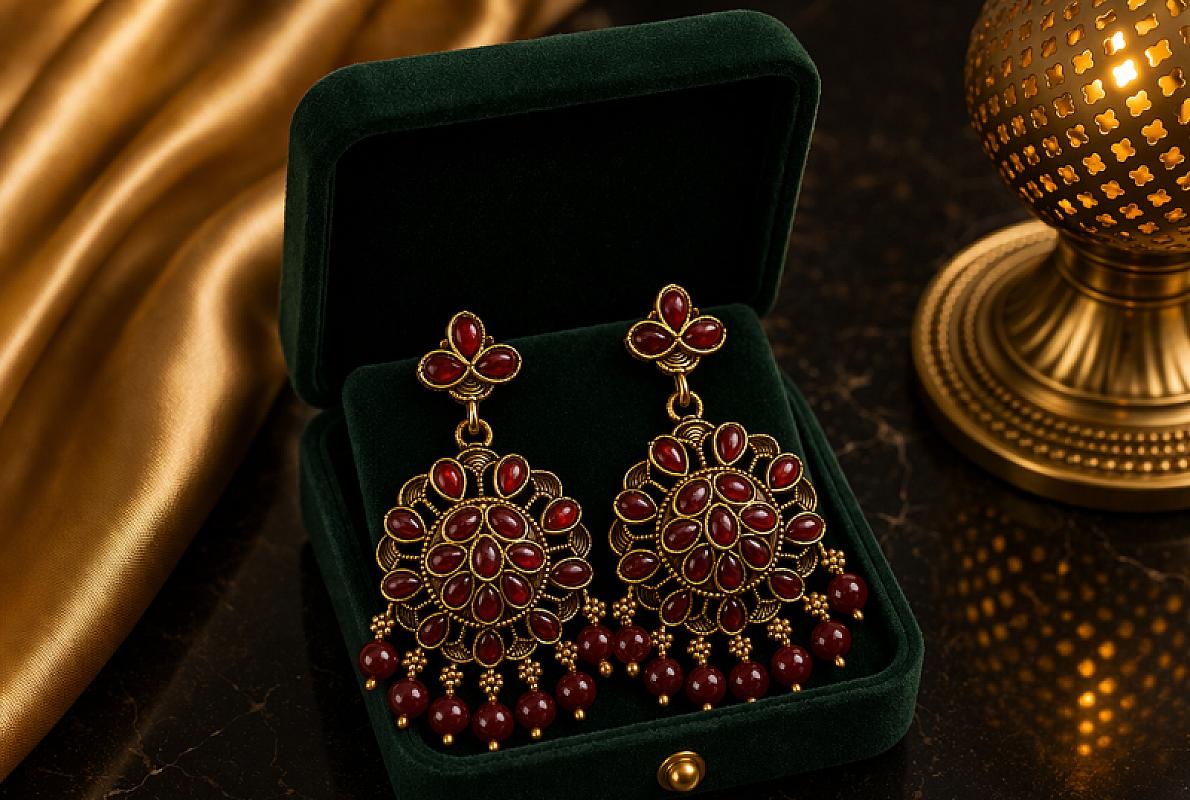 Pearl Chandbali Earring