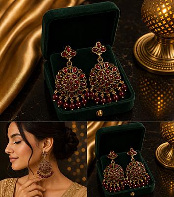 Pearl Chandbali Earring