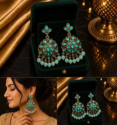Pearl Chandbali Earring