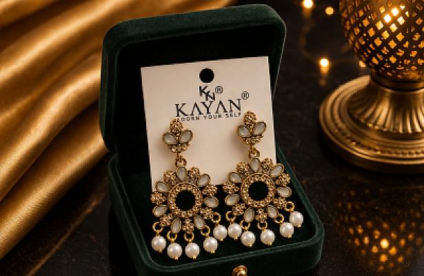 Pearl Chandbali Earring