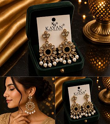 Pearl Chandbali Earring