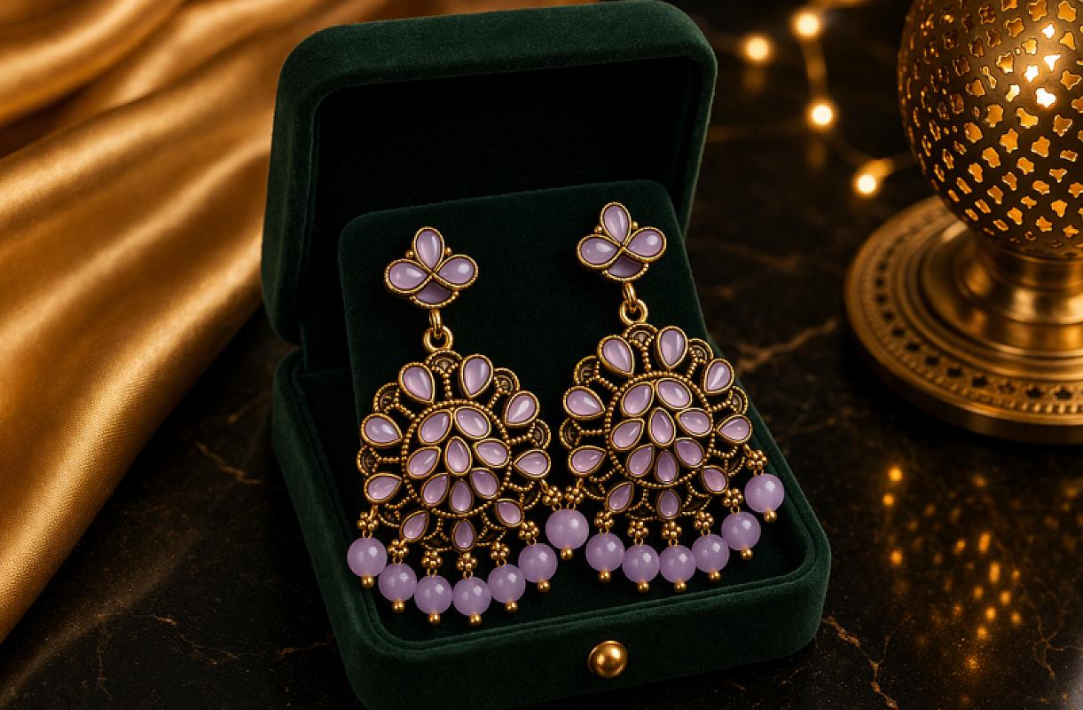 Pearl Chandbali Earring
