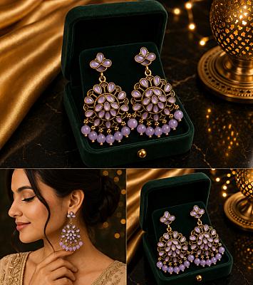 Pearl Chandbali Earring