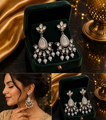 Pearl Chandbali Earring