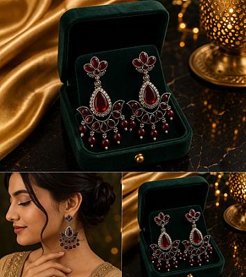 Pearl Chandbali Earring