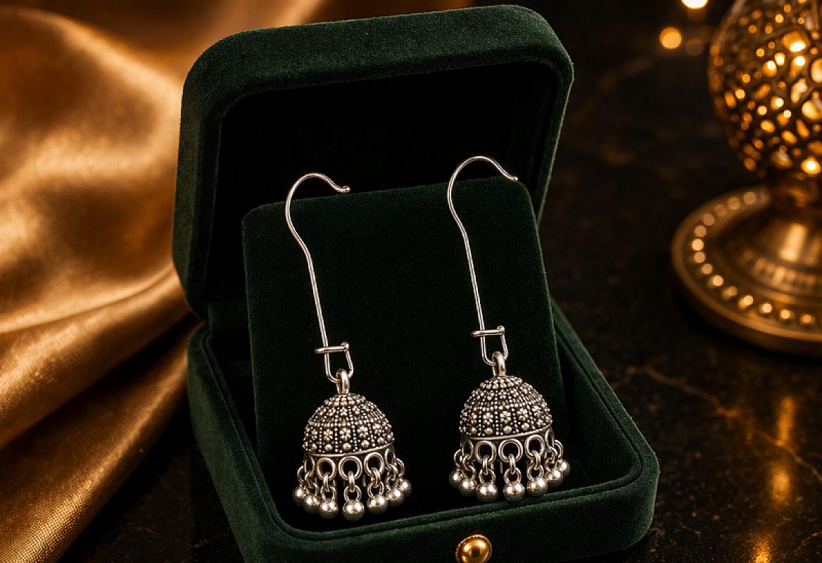 Silver Jhumki