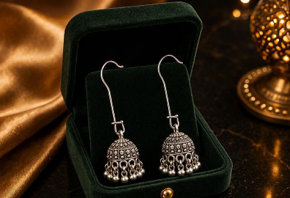 Silver Jhumki