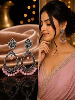  Peral  Chandbali Earring