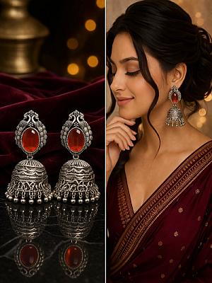 pearl Sliver Jhumki