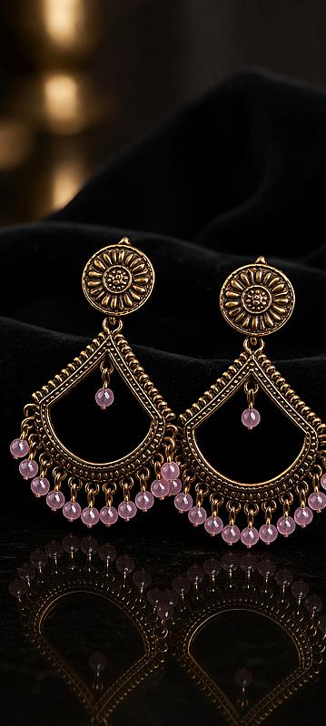 Oxidised Chandbali Earring