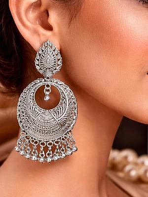 Silver Chandbali Earrings