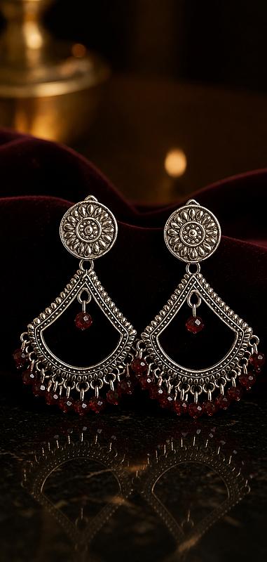 Oxidised Chandbali