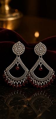 Oxidised Chandbali