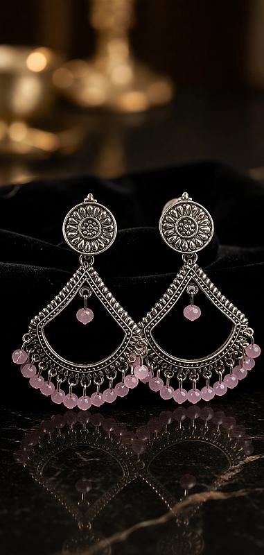 Oxidised Chandbali Earring