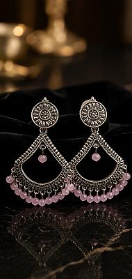 Oxidised Chandbali Earring