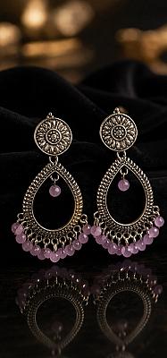 Silver Chandbali Earrings