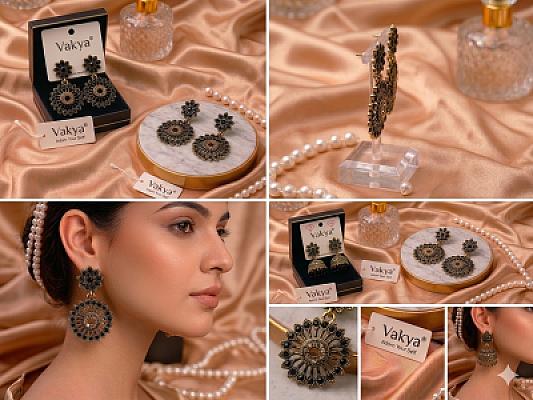 Black Chandbali Earrings